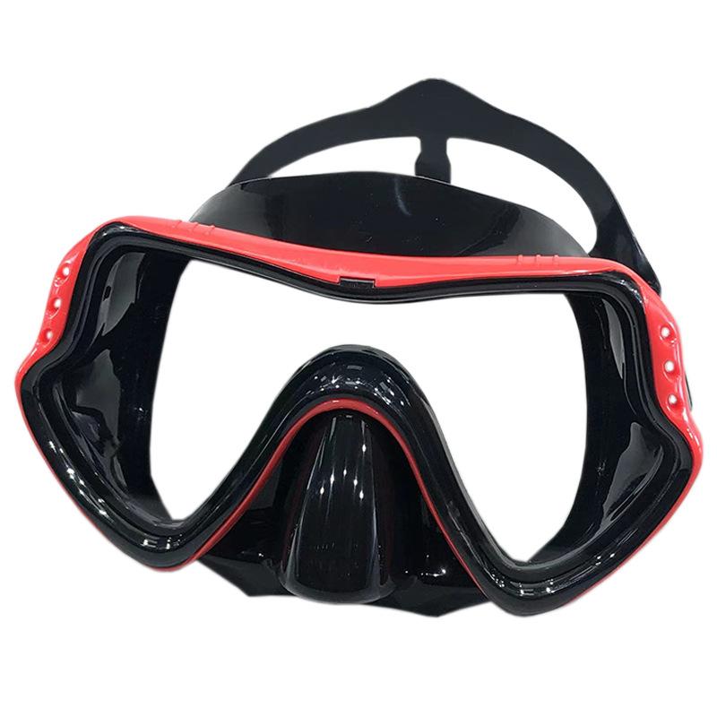 Diving goggles large frame silicone mask breathing tube set