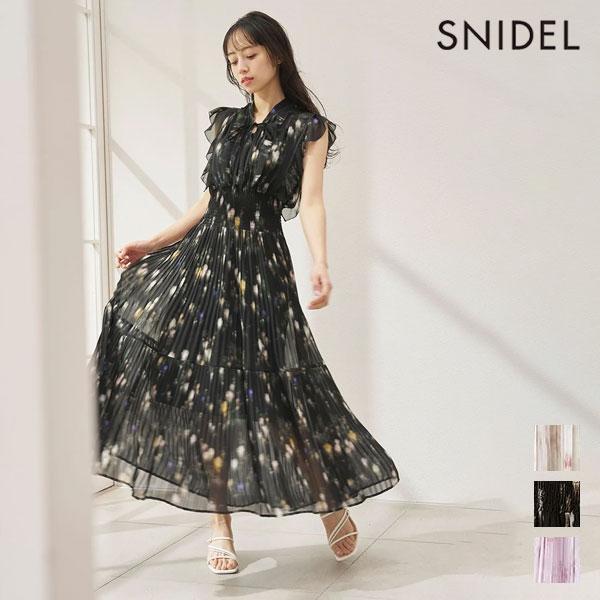 [Ready to ship] SNIDEL Dress 26 Spring/Summer Sustainable Ruffle Pleated Dress Sleeveless Long Length Flare swfo262045