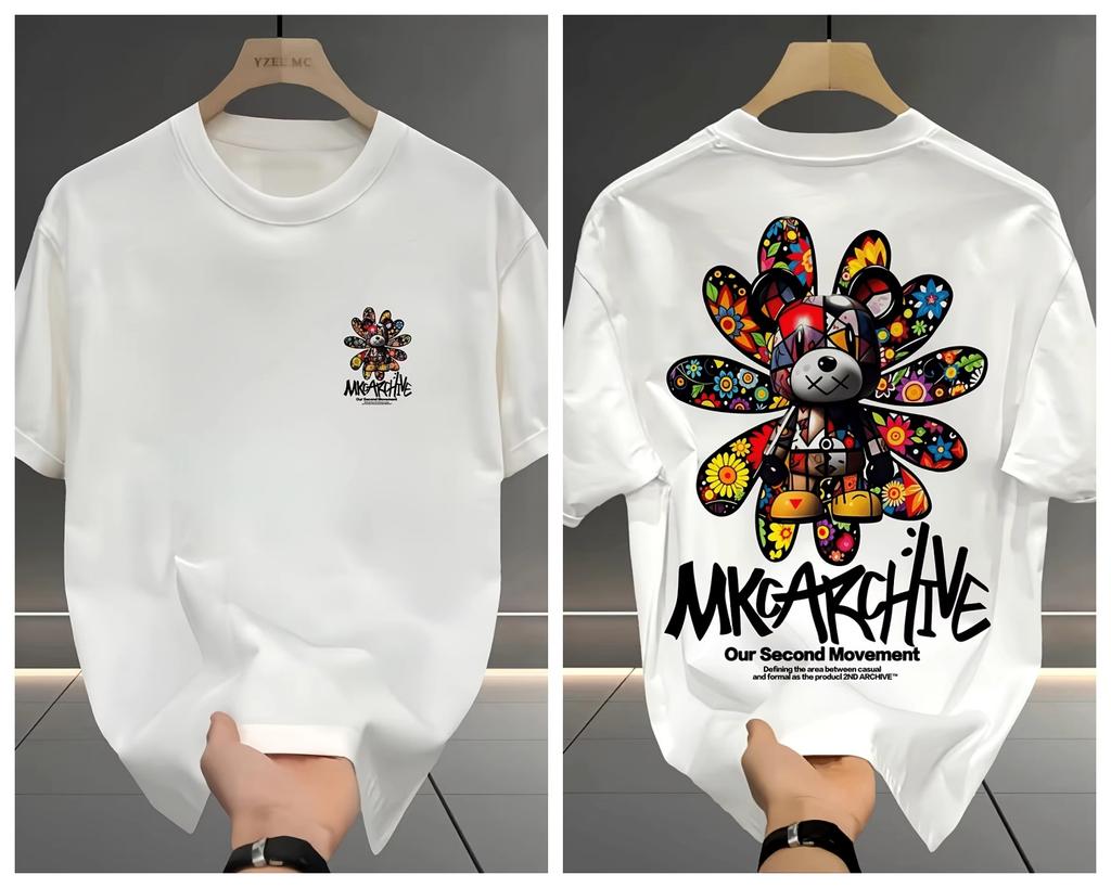 Hot Sales Korean Style Graphic Tshirt Unisex And Unisex Summer 100 Cotton Shirts Fashion High Quality Short Sleeved Top Streetwear