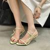Fashion Fashion Butterfly-Knot Women Heeled Sandals Shoes Buckle Strap Ladies Thin Heels Sandals Shoes Female Pumps Footwear