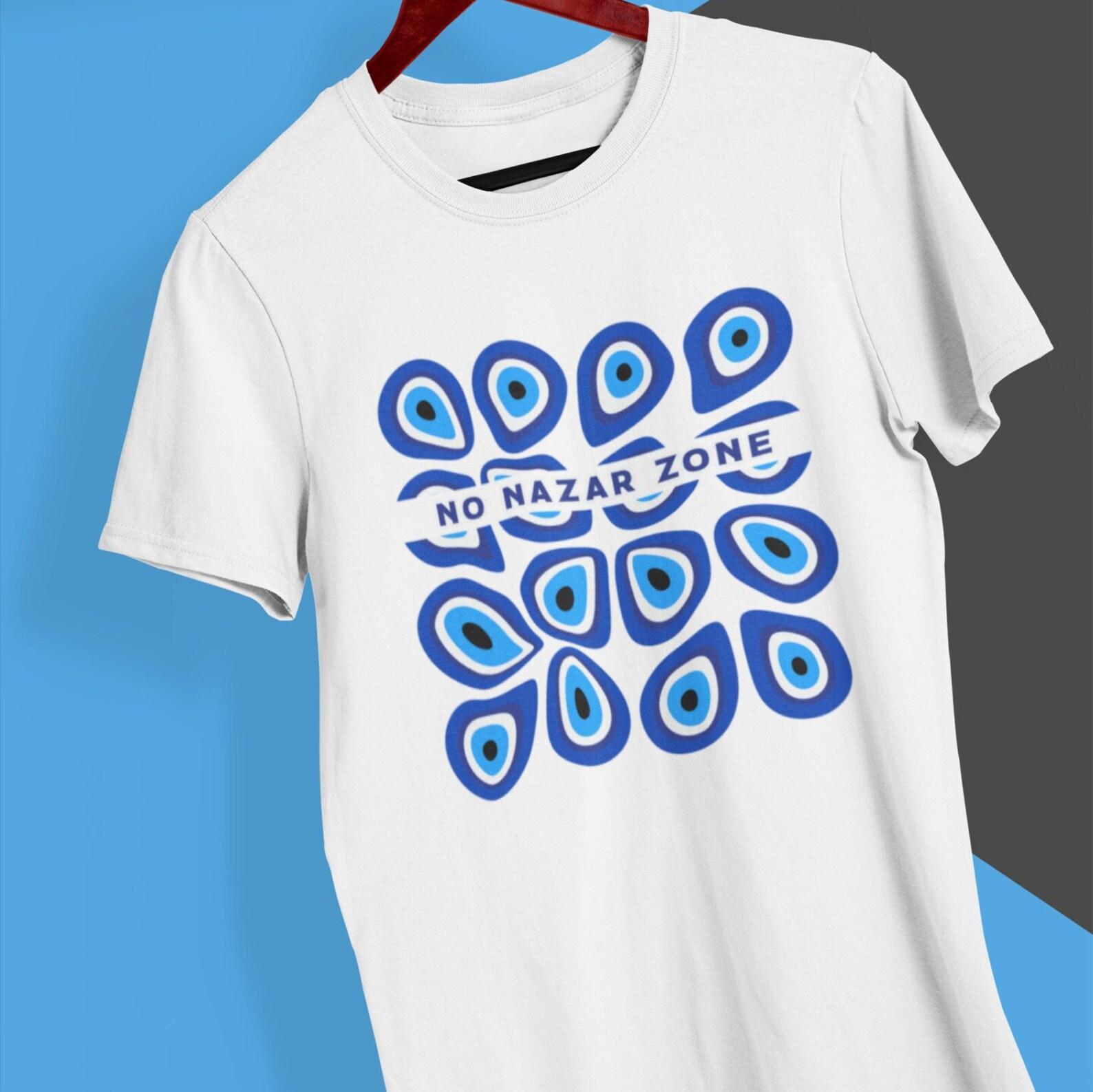 No Nazar Graphic T-shirt | Desi tshirt | Indian | desi fashion | Currycature S