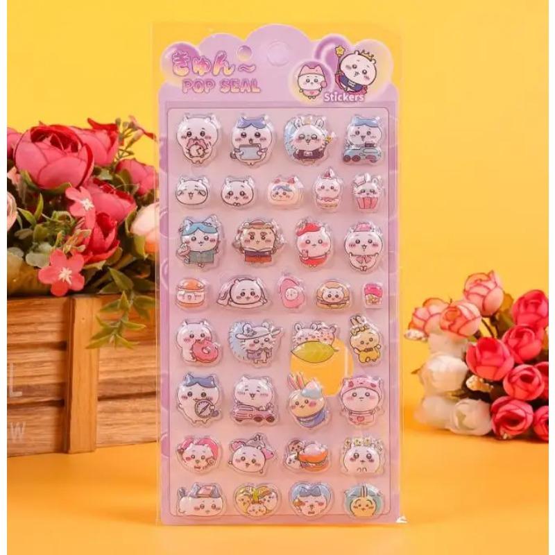 4/20 Cute Cartoon Giey Kawa Stickers 3D Relief Stickers Kawaii Bubble Stickers Hand Account Decoration Notebook Stickers