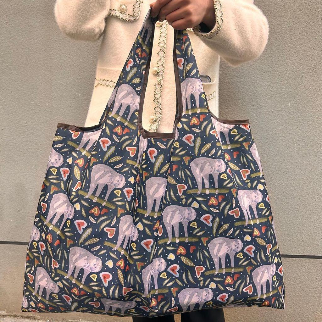 Eco-Friendly Foldable Single Shoulder Grocery Bag for Women, Large Capacity