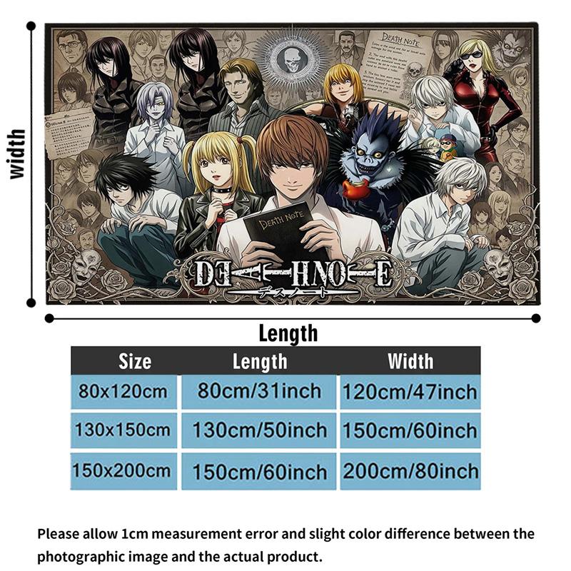 Anime DEATH NOTE Print Flannel Blanket High Quality Warm Comfortable Cover for All Seasons Perfect for Gifts Home Decor