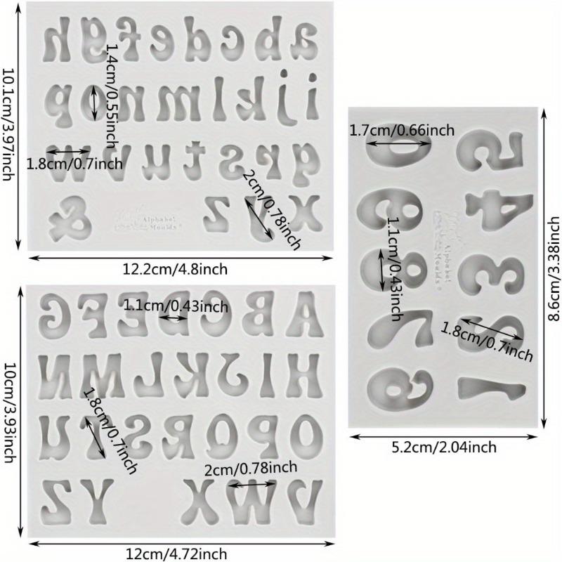 

Silicone Alphabet and Number Molds for Baking, Includes Uppercase and Lowercase Letters Ideal for Fondant Kitchen Baking Tools