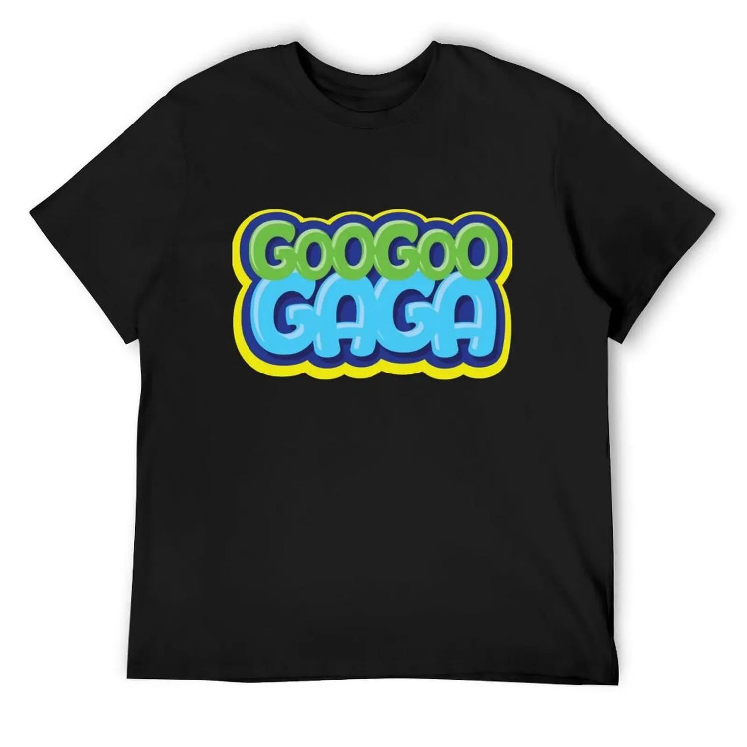 Футболка с логотипом Goo Goo Gaga индивидуальный дизайн ваша собственная базовая футболка мальчики принт с животными приталенные футболки для мужчин S