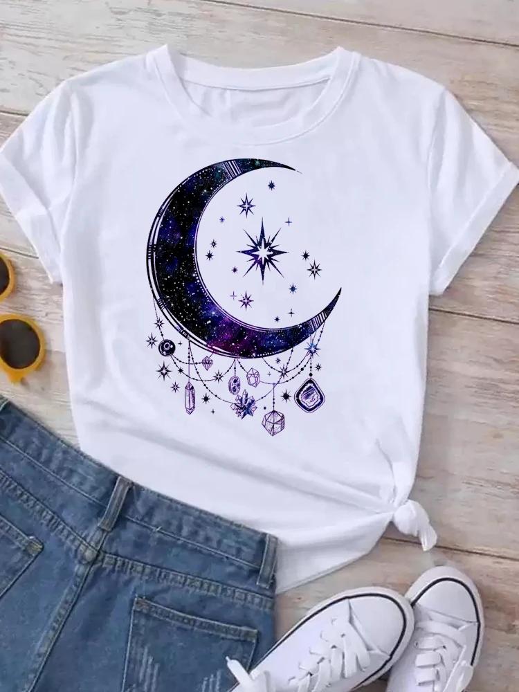 Kids Maycaur T Shirt Unisex Moon Planet Print Fashion Tee Shirts Casual Round Neck Short Sleeve