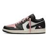 Jordan Air Jordan 1 Abrasion Resistant Low Top Vintage Basketball Shoes Women's Black White Pink 553560-081(Team577-S-BOX)