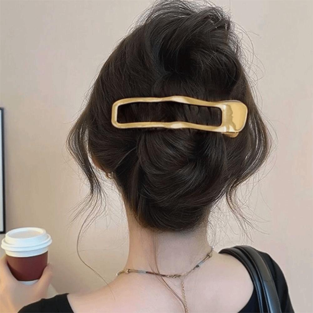 Metal Material Duckbill Hair Clips Non-Slip Grip Hair Barrettes Hollow Hair Clips  For Daily Use