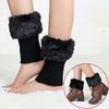 Women's Winter New Average Size Short Flip Flop Fur Warm Socks Boot Covers Knitted Wool Leg Warmers Breathable Anti-friction