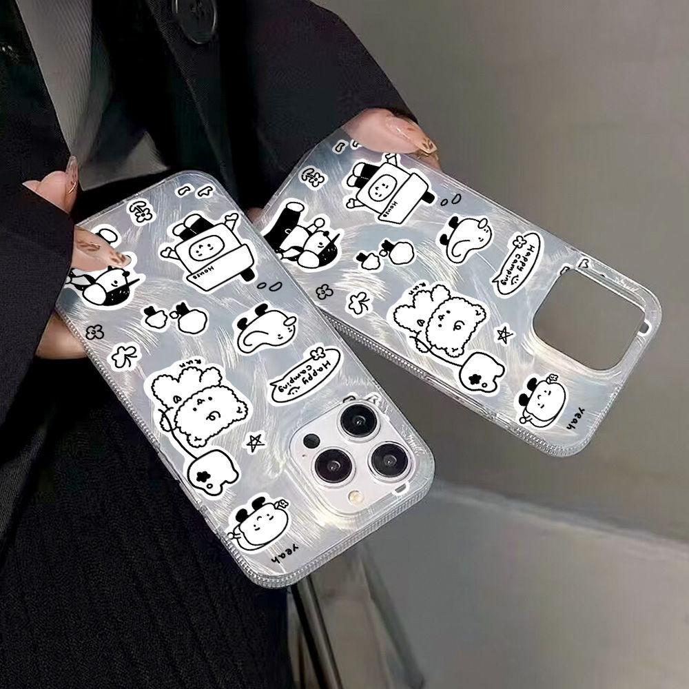 Sticker Wind Bear for iPhone17promax Apple 16 Laser Mobile Phone Case 14 Cartoon 13 Large Hole 15