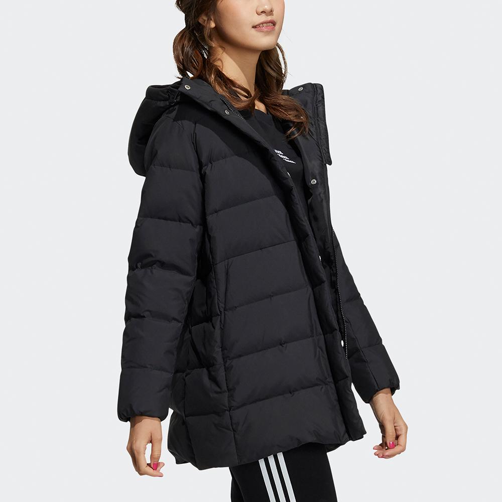 Adidas Neo Down Jacket Casual Sports Hooded Winter Coat Women Jackets Black HF0499