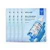 Feuchtigkeitsspendendes Klebepack/5 Blätter WELLAGE Real Hyaluronic Blue Ampoule Maske 5 Blätter
