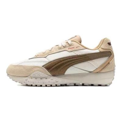 Blktop Rider Comfortabele Schokabsorberende Duurzame Lage Top Hardloopschoenen Unisex Sneakers Wit Bruin 393151-02
