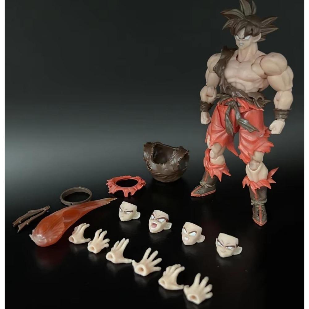 Black Hole Toys Dragon Ball Z Figure Son Goku Shf Figures 1/12 Scale Super Saiyan Son Goku Action Figurine Toys Halloween Gifts