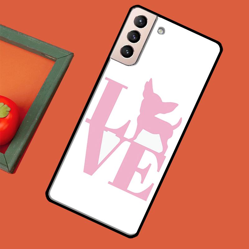 Love Chihuahua Dog Mom Puppy Soft Case For Samsung Galaxy S23 S22 S21 Ultra Note 20 Note 10 S8 S9 S10 Plus S20 FE Cover