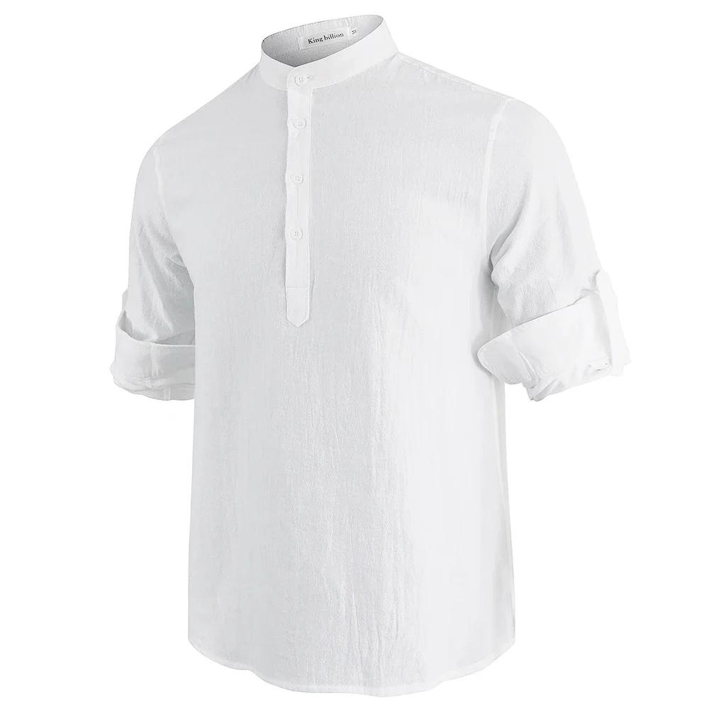 

Мужская повседневная рубашка из хлопка и льна, свободные топы, футболка с длинным рукавом, весна-осень, повседневные красивые мужские рубашки XXXL белый