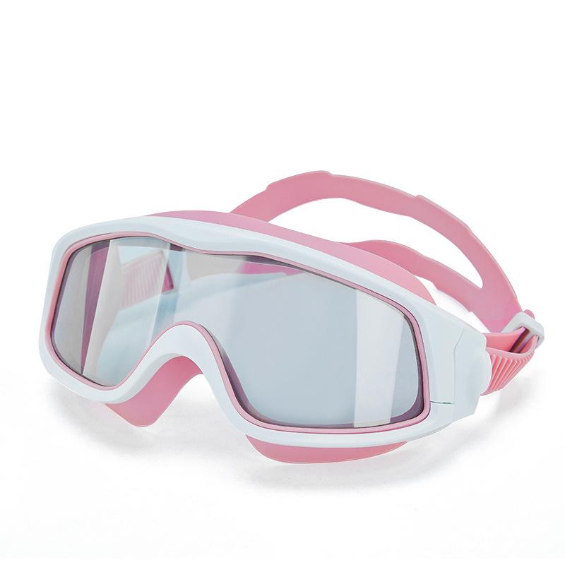 Wave HD Electroplated Anti-Fog Waterproof Large Face Swim Goggles for Adults