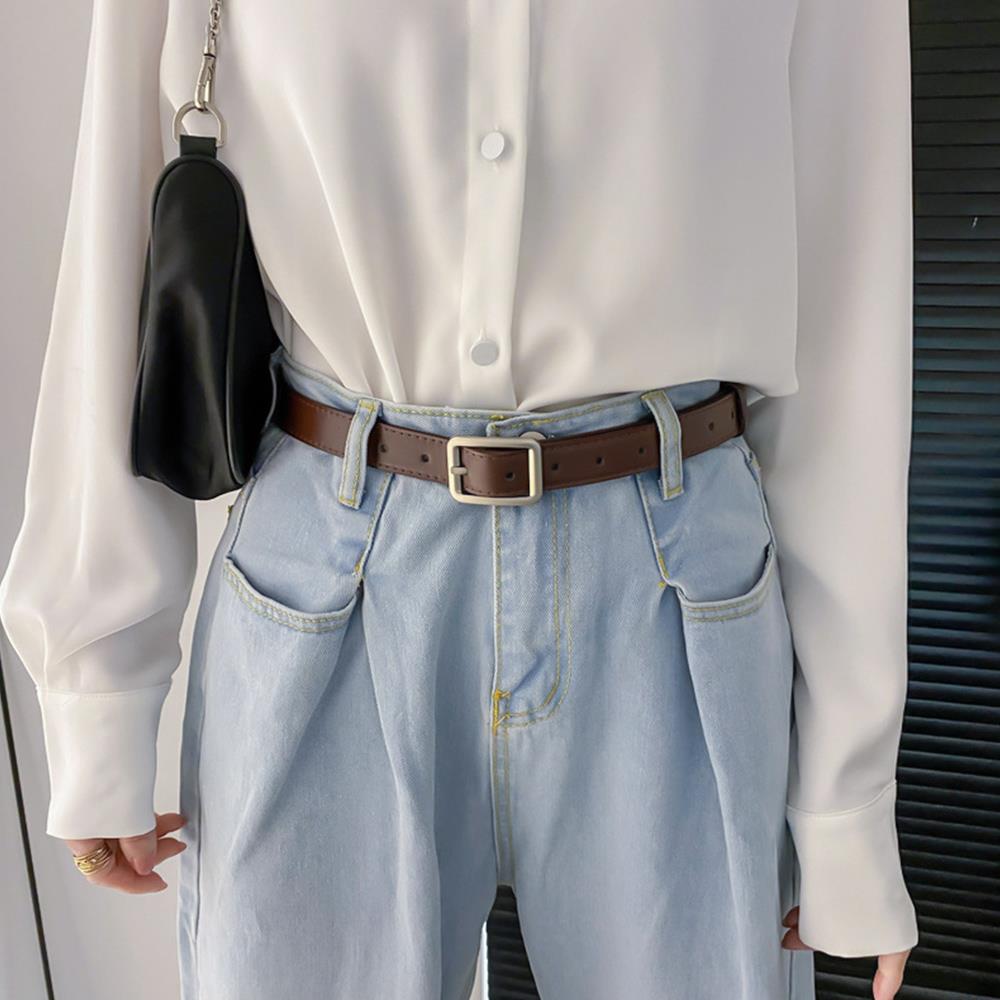 

INS Fashion Women s Belt Fashion Black Belt Retro Needle Buckle Jeans Belt Casual Strap Long Skirt Belt one size кофейный