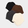 Autumn and winter new solid color ear protection wool hat simple and fashionable outdoor warm knitted hat winter versatile cold hat tide