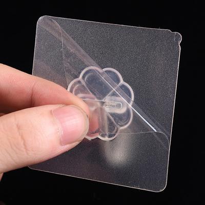 10 Stück transparente Edelstahl-starke selbstklebende Haken zur Schlüsselaufbewahrung