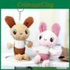 Charming Rabbit Plush Doll Keychain Cute Bunny Stuffed Animal Bag Accessory Gift