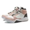 New LINING Vintage Basketball Shoes Women's High Top Ecru/Tea Orange Pink/Black AGBR084-2