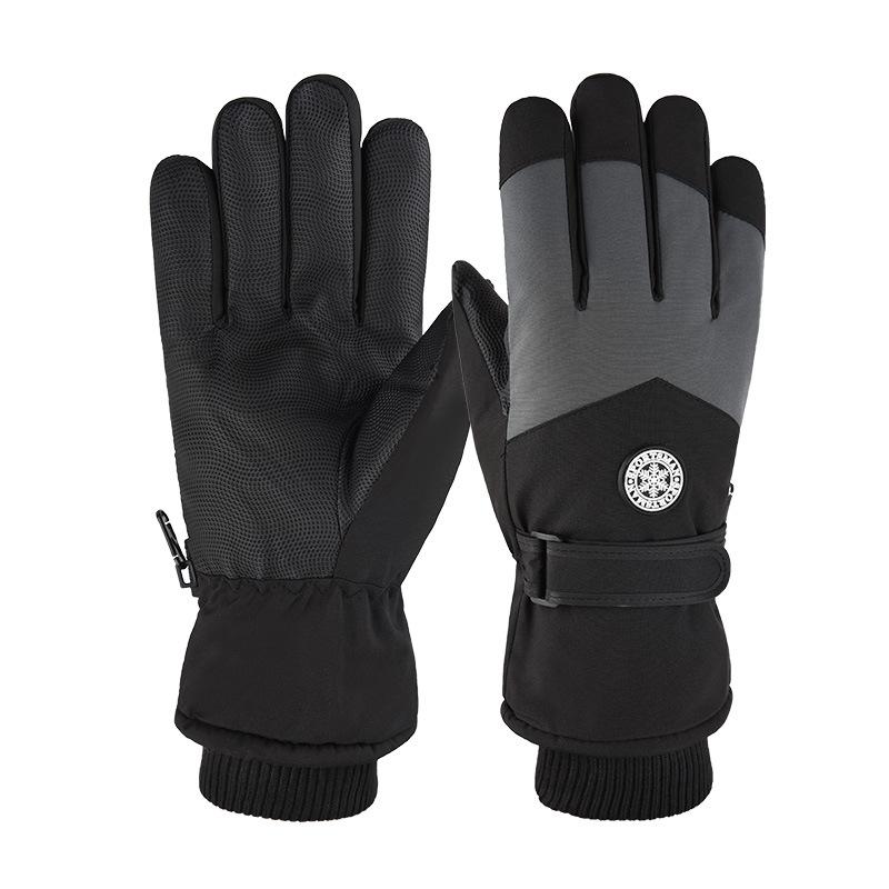 Ski Gloves for Men and Women, Windproof and Splash Proof In Autumn and Winter, Outdoor Motorcycle Riding, Plush and Thick Warm Gloves