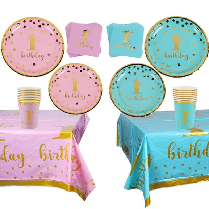 

Kids 1st Birthday Party Decoration 1 Year Old Crown Baby Boy girl 1 First Birthday Balloon Garland Baby Shower Party Supplies