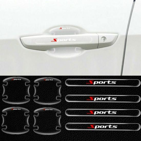 8x Car Door Handle Bowl Anti-Scratch Covers Guard Protector Stickers Transparent