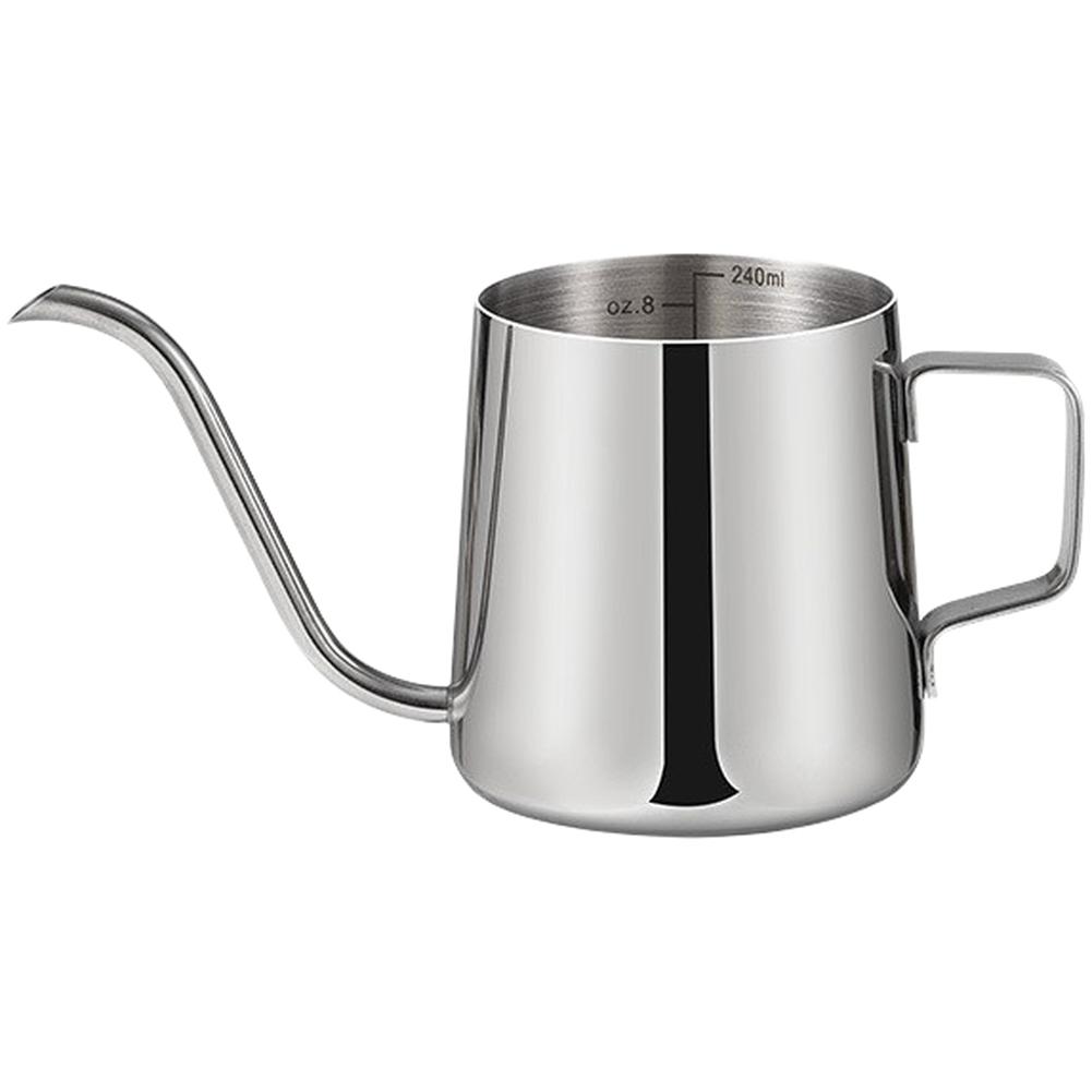 Stainless Steel Pour Over Kettle with Hanging Ear Support Long Spout for Filter Coffee Preparation and Stable Pouring Motion