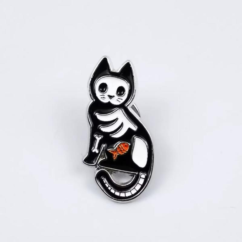 Halloween Retro Punk Skull Cross Ghost Collection Enamel Pin Punk Goth Grim Reaper Skeleton Alloy Brooches Jewelry Badge