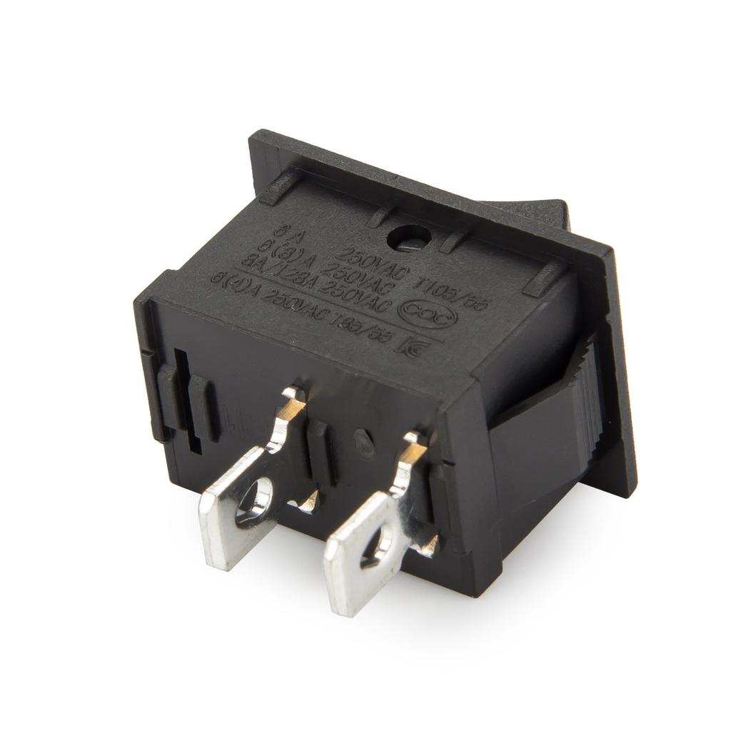 20 Pcs Environmental Protection Boat Rocker Switch AC 6A/250V 10A/125V 2 Solder Lug SPST On/Off 2 Pin Mini Boat Rocker Switch for Electrical Products