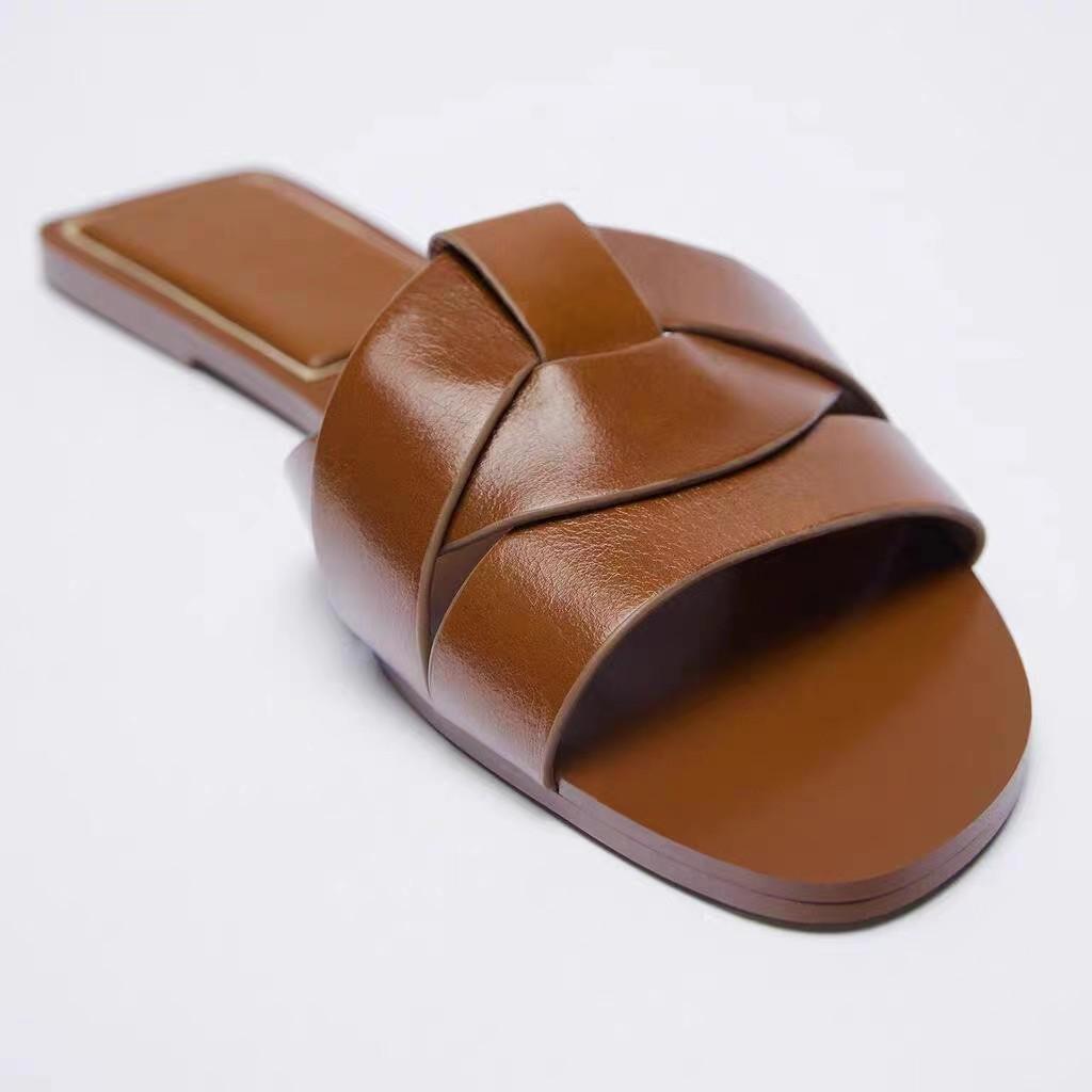 Women's 2023 Trendy Flat Bottom Cross-Strap Sandals - Indoor/Outdoor