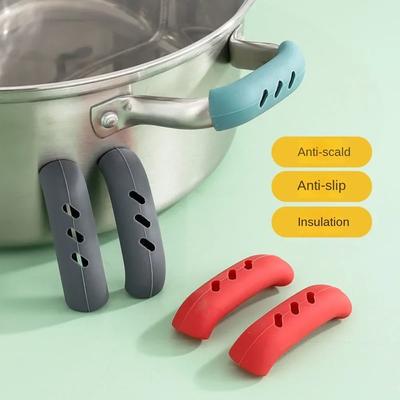 Silicone Pan Handle Ironing Sleeve Iron Pan Wok Handle Heat Resistant Wear-resistant Insulated  Ear