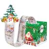 Pull Out Christmas Money Box With 50pcs Transparent Bags Santa Money Pulling Box Snowman Christmas Tree Money Holder Box Party