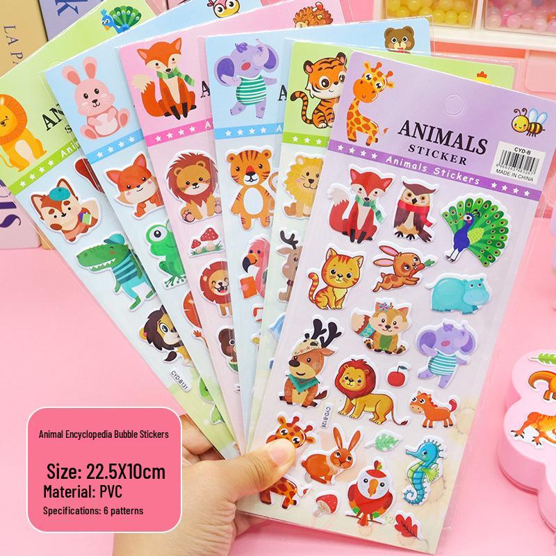 Cross-Border Multi-Style Cute Cartoon Bubble Stickers for Kids