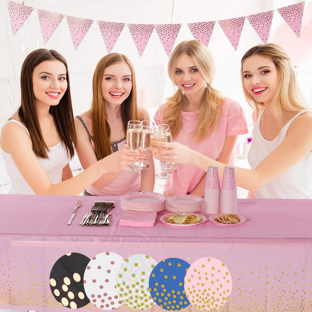 Disposable PEVA Thickened Plastic Rectangular Tablecloth Party Supplies