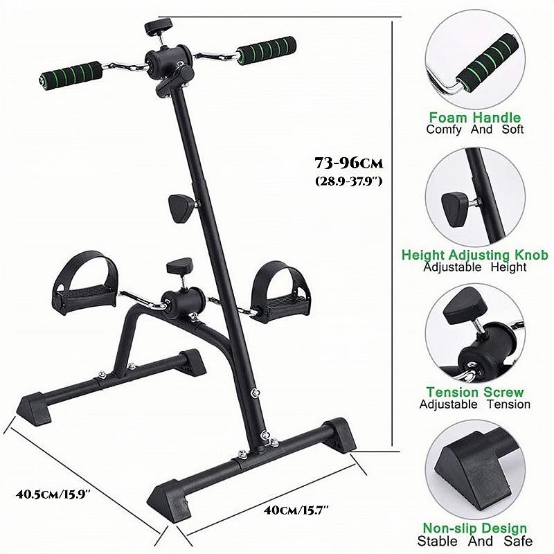 Household Elderly Pedal Rehabilitation Bike Pedal Exerciser Hand Arm Leg Adjustable Seniors Fitness Equipment