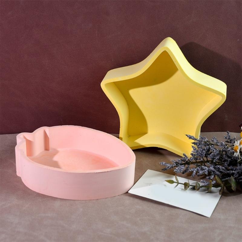 Strawberry and Star Jewelry Boxes Mould Cute Strawberry Star Shaped Silicone Mold for Handcrafted Storage Solutions