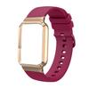 Compatible with Xiaomi Band 10 Pro Metal Frame: Standard Version Silicone Watch Strap with Flat Buckle in Matching Color.