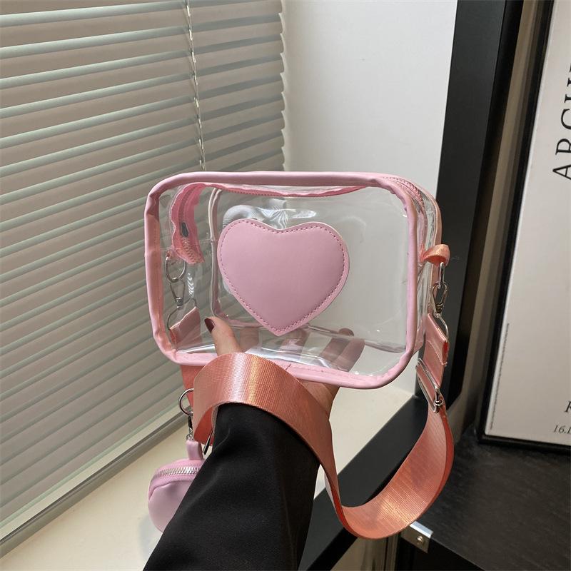 2025 New Jelly Bag Women's Large-capacity Transparent Bag Messenger Small Satchel Niche New Bag Plastic Messenger Bag