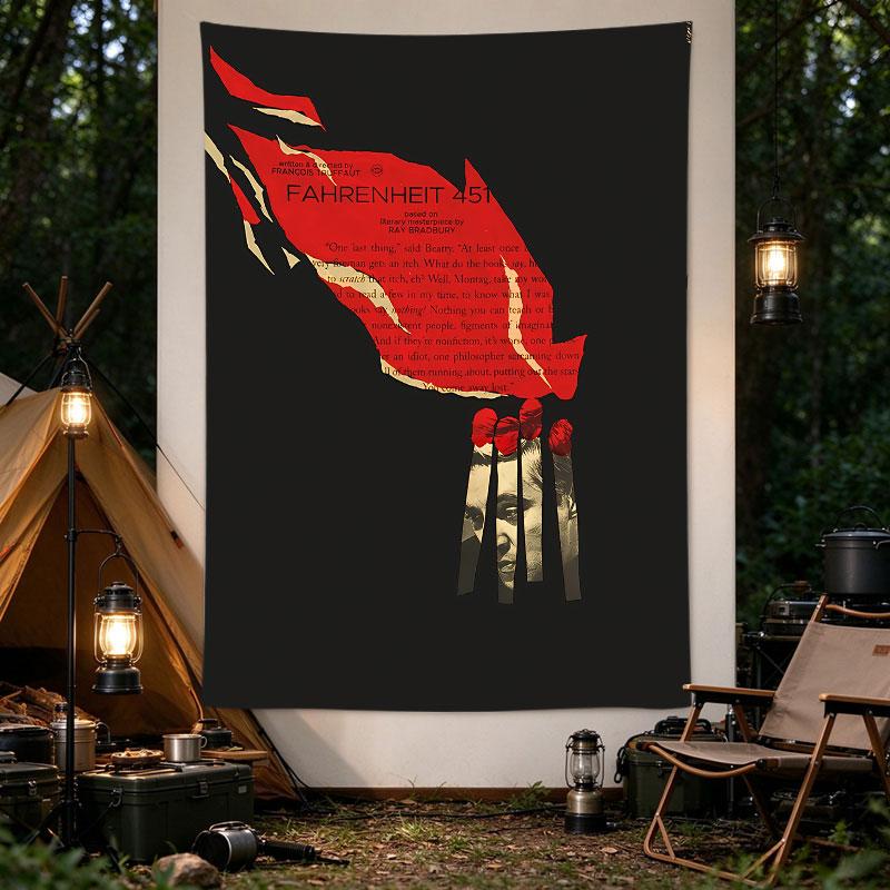 Fahrenheit 451 Movie Poster Flame Matchstick Art