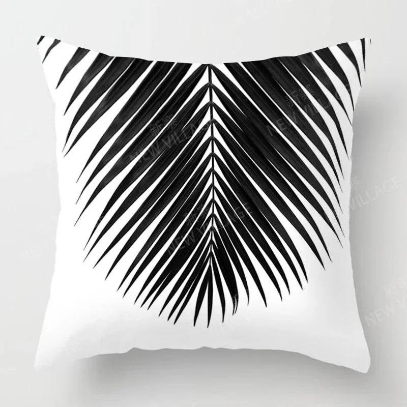 Nordic Fall Home Decor Autumn Throw Pillow Case Sofa Cushion Cover Modern 45x45cm 45*45 50x50 60x60cm 40*40cm Leaf Plant Green