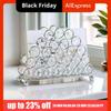 Praktische Scandinavische Stijl Kristallen Servethouder Luxe Elegante Tissuehouder Metalen Decoratieve Servet Houder Restaurant Hotel