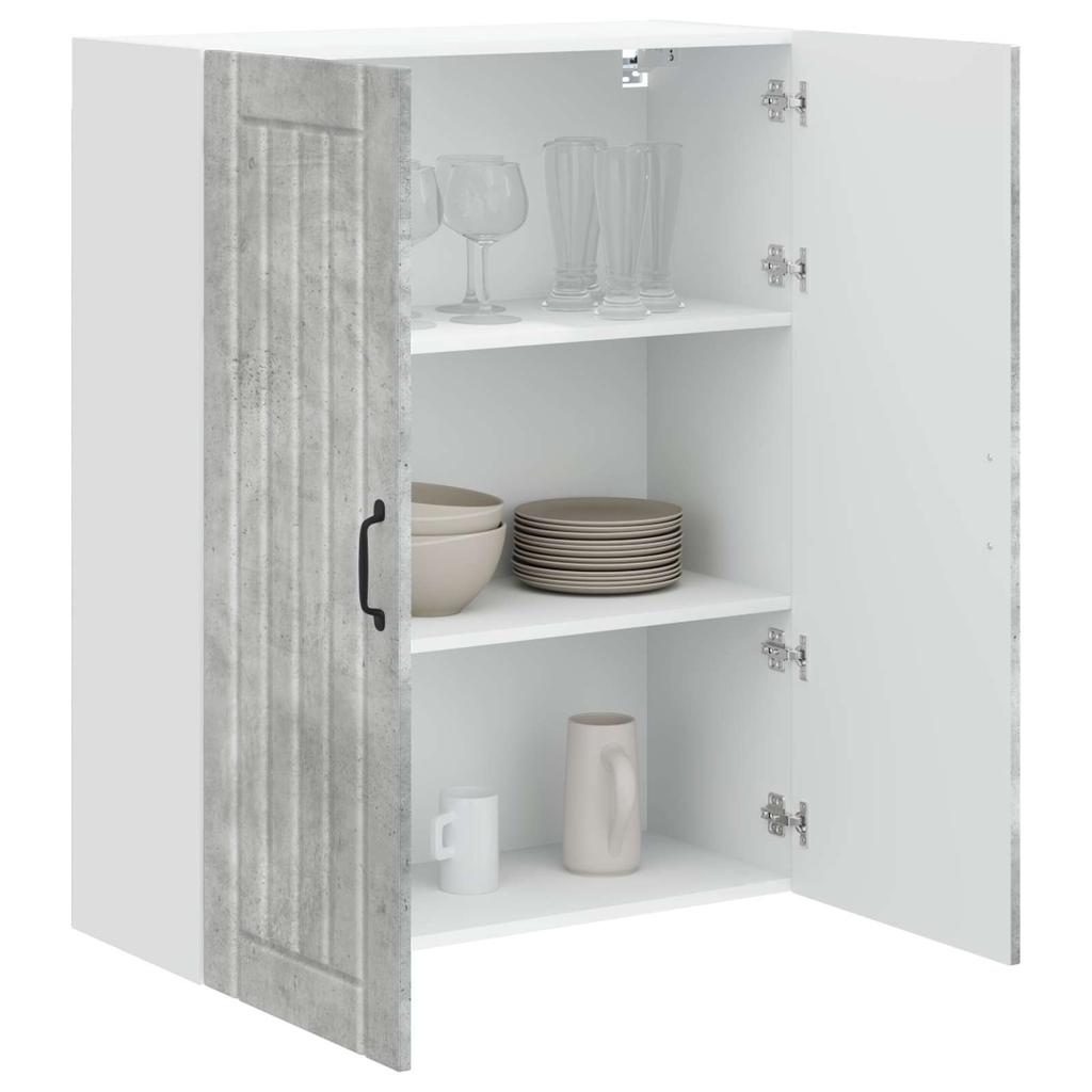 Wall Cabinet LUCCA Concrete Grey 80 x 31 x 100 cm Particleboard