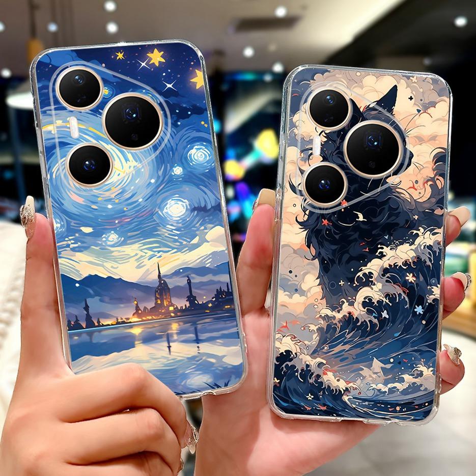 For Huawei P80 Pro Plus Case LMR-AL10 Cute Fashion Painted Cover Soft Slim Phone Case For Huawei Pura 80 Ultra Pura80 Pro+ Shell