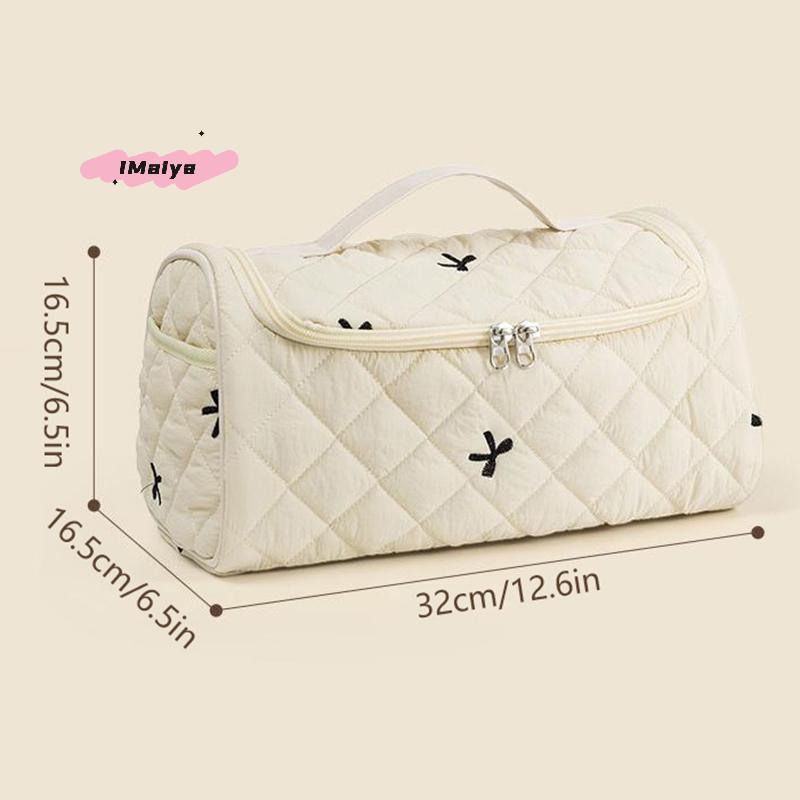 M-1Pc Quilted Travel Case Hangable Storage Bag with Hanging Hook for Airwrap Cotton Hair Tools Portable Organizer Bag