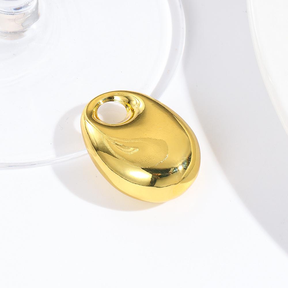 3 Batches Geometric Three-dimensional Hollow Copper Star Football Water Drop Pendant Necklace Pendant Jewelry Making Charm