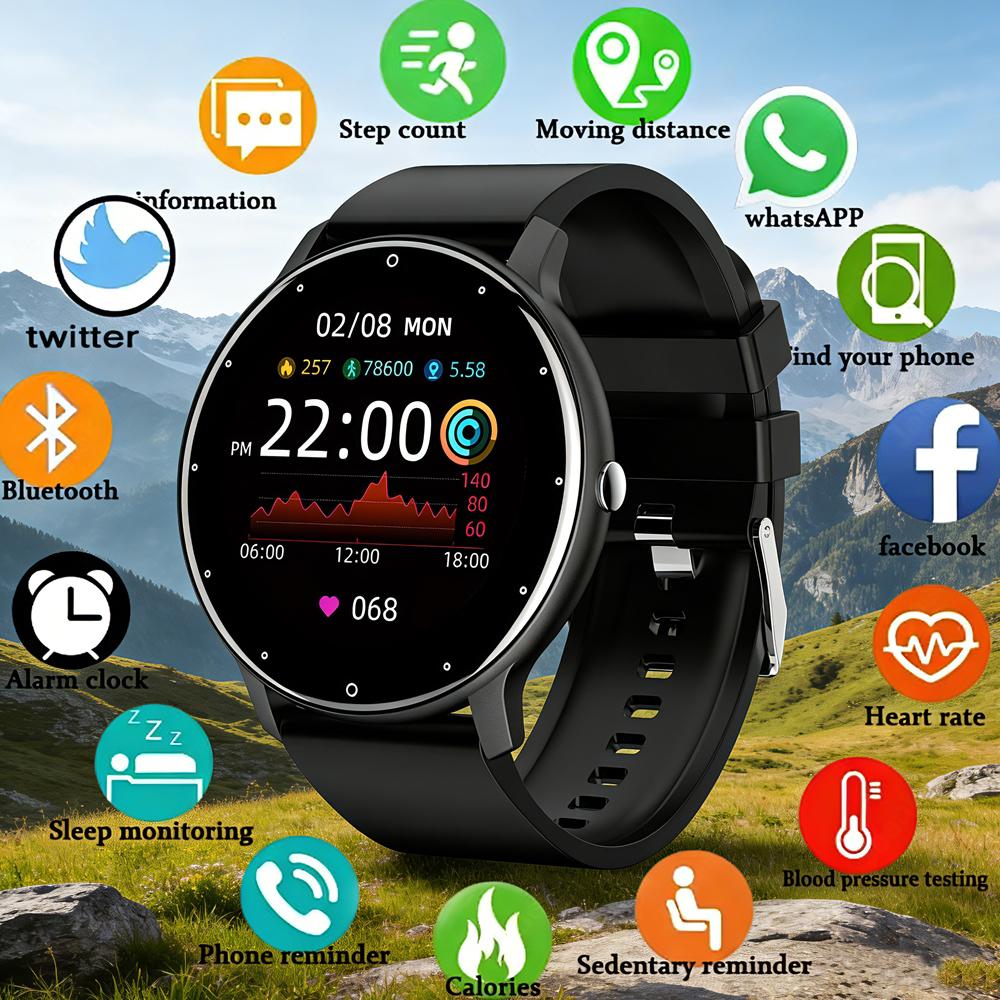 New Ultra-Slim Smart Watch Men 100+ Sports Modes Heart Rate Monitoring AI Voice Assistant Bluetooth Call Smartwatches